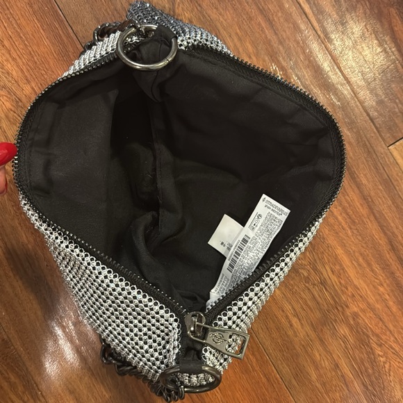 Chain mesh purse, hombre silver to black. - Picture 6 of 7